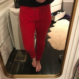 Loft Red Pants Size 6